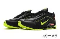 nike air shox r4 off white flywire trainers black fluorescent green